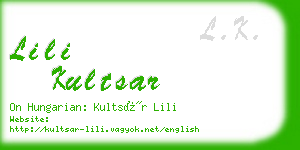 lili kultsar business card